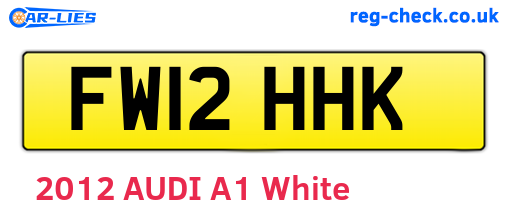 FW12HHK are the vehicle registration plates.