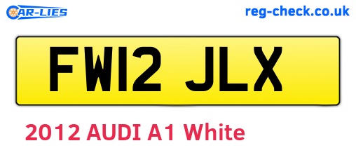 FW12JLX are the vehicle registration plates.