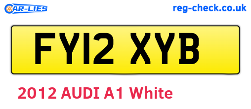 FY12XYB are the vehicle registration plates.