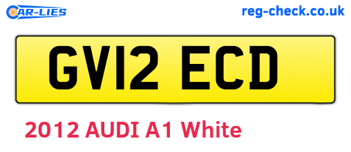GV12ECD are the vehicle registration plates.