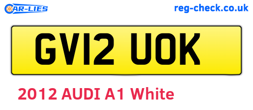 GV12UOK are the vehicle registration plates.
