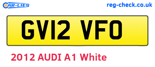 GV12VFO are the vehicle registration plates.