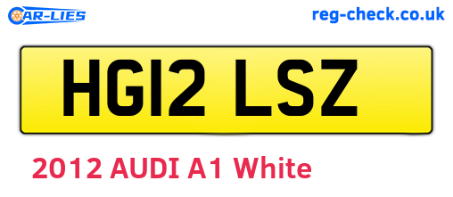 HG12LSZ are the vehicle registration plates.