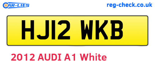 HJ12WKB are the vehicle registration plates.