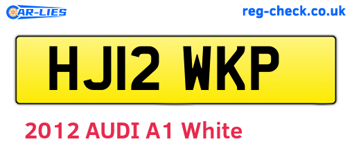 HJ12WKP are the vehicle registration plates.