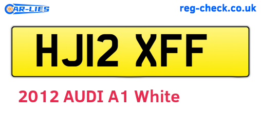 HJ12XFF are the vehicle registration plates.