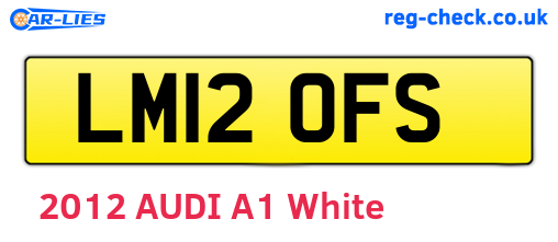 LM12OFS are the vehicle registration plates.