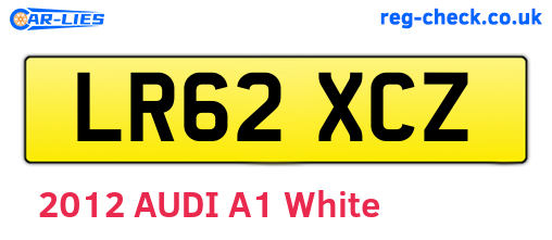 LR62XCZ are the vehicle registration plates.
