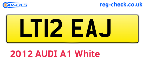 LT12EAJ are the vehicle registration plates.