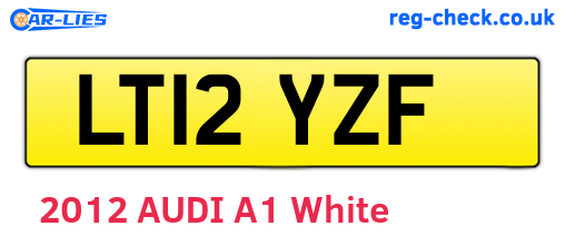 LT12YZF are the vehicle registration plates.