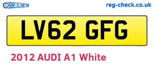 LV62GFG are the vehicle registration plates.