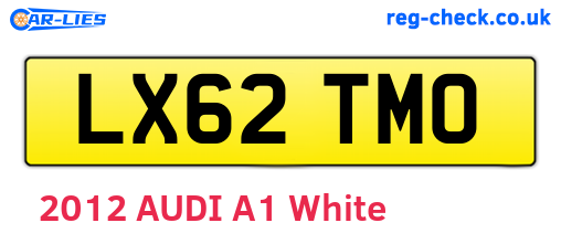 LX62TMO are the vehicle registration plates.