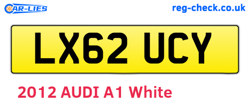 LX62UCY are the vehicle registration plates.