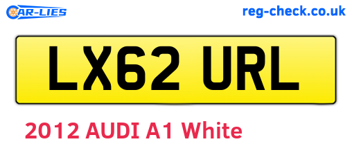 LX62URL are the vehicle registration plates.