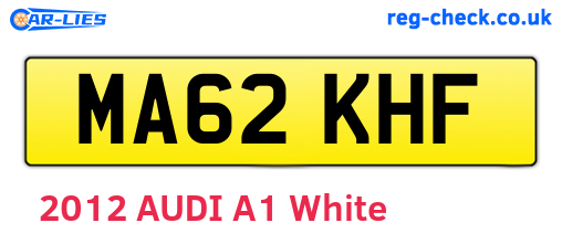 MA62KHF are the vehicle registration plates.