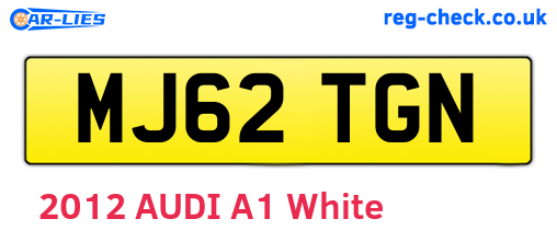 MJ62TGN are the vehicle registration plates.