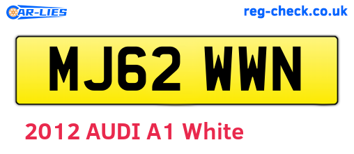 MJ62WWN are the vehicle registration plates.