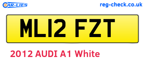 ML12FZT are the vehicle registration plates.