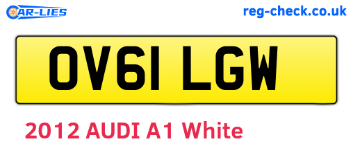 OV61LGW are the vehicle registration plates.