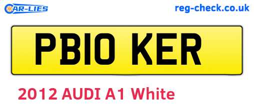 PB10KER are the vehicle registration plates.