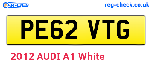 PE62VTG are the vehicle registration plates.