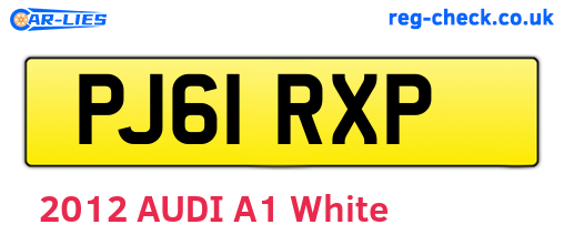 PJ61RXP are the vehicle registration plates.