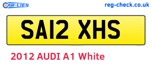 SA12XHS are the vehicle registration plates.
