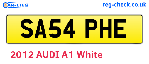 SA54PHE are the vehicle registration plates.
