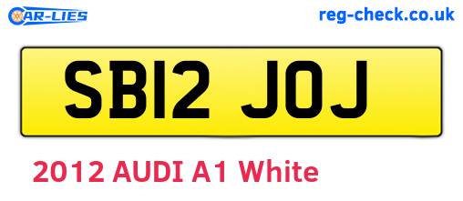 SB12JOJ are the vehicle registration plates.