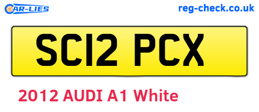SC12PCX are the vehicle registration plates.