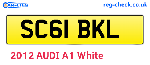 SC61BKL are the vehicle registration plates.