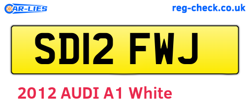 SD12FWJ are the vehicle registration plates.