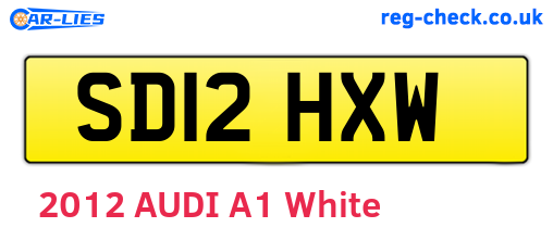SD12HXW are the vehicle registration plates.