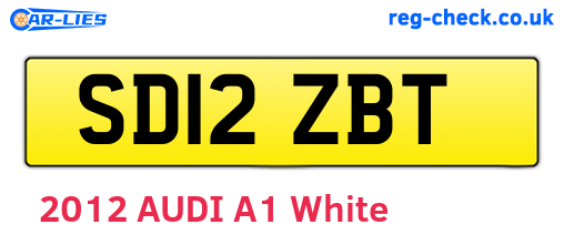 SD12ZBT are the vehicle registration plates.