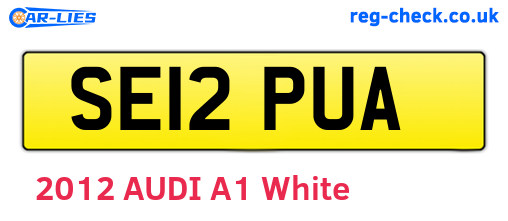 SE12PUA are the vehicle registration plates.