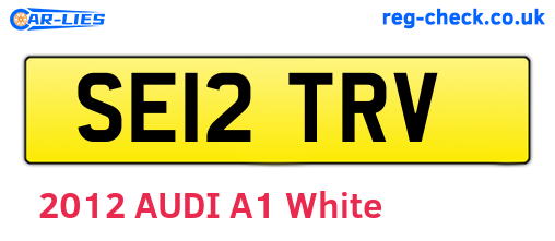 SE12TRV are the vehicle registration plates.