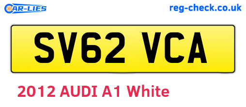 SV62VCA are the vehicle registration plates.