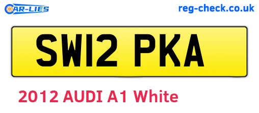 SW12PKA are the vehicle registration plates.