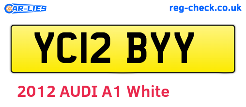 YC12BYY are the vehicle registration plates.