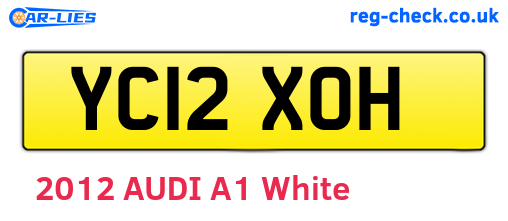 YC12XOH are the vehicle registration plates.