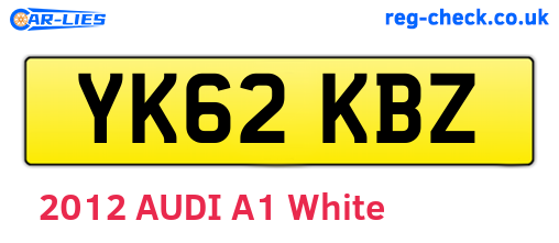YK62KBZ are the vehicle registration plates.