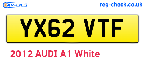 YX62VTF are the vehicle registration plates.