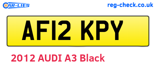 AF12KPY are the vehicle registration plates.
