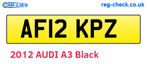AF12KPZ are the vehicle registration plates.