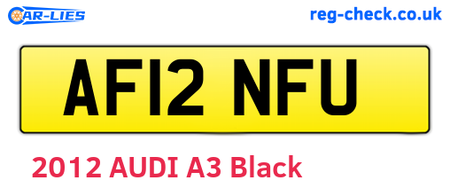 AF12NFU are the vehicle registration plates.