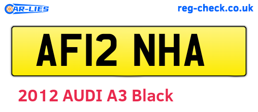 AF12NHA are the vehicle registration plates.