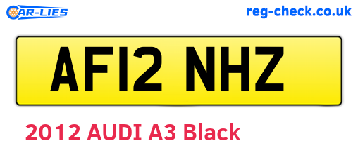AF12NHZ are the vehicle registration plates.