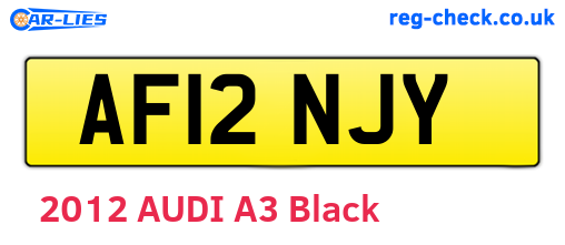 AF12NJY are the vehicle registration plates.