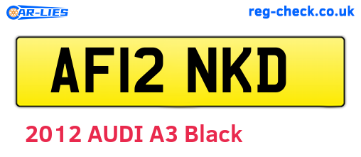 AF12NKD are the vehicle registration plates.
