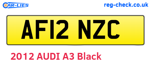 AF12NZC are the vehicle registration plates.